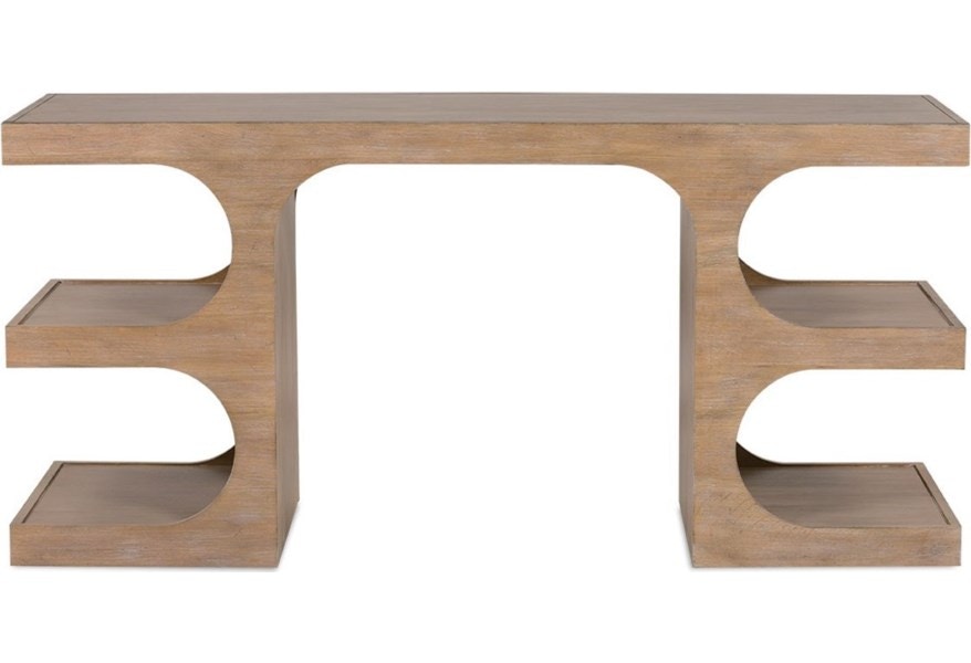 Dune Rift Cut Oak Veneer Console Desk